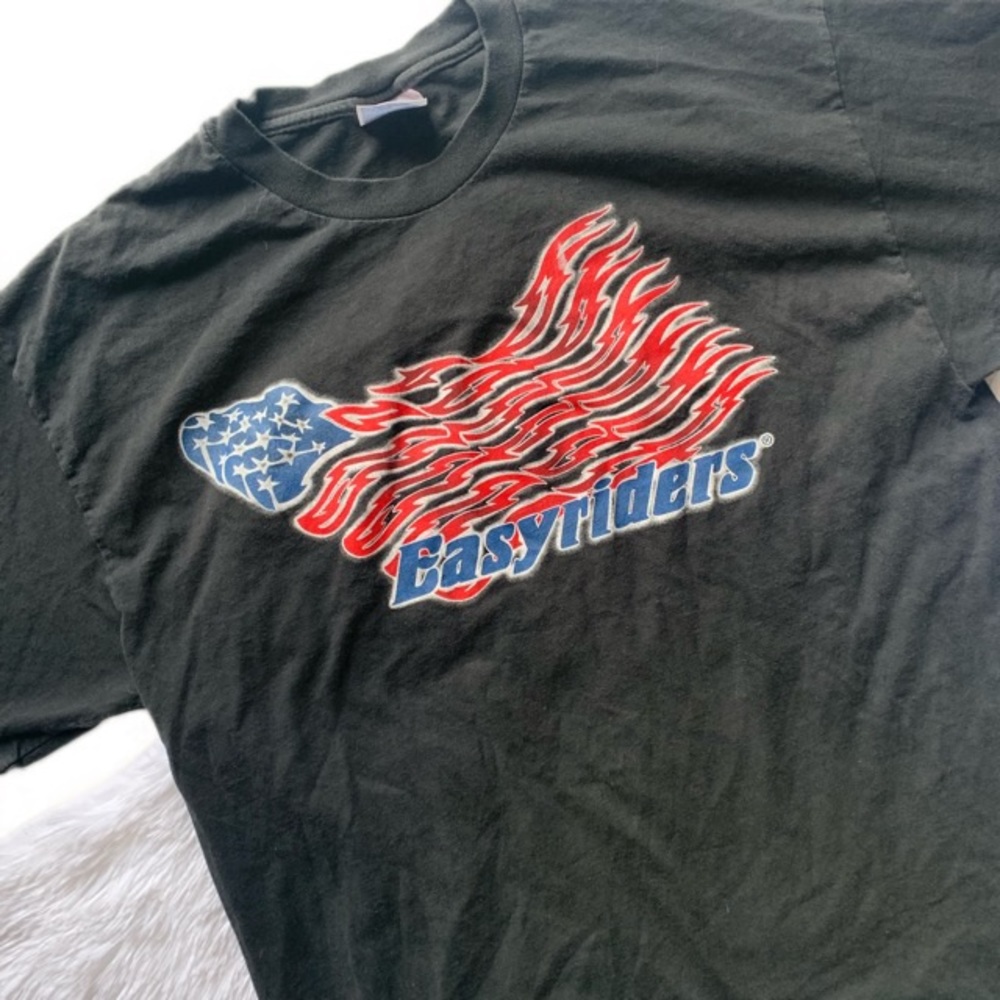 ++ [vintage] • black easy riders magazine tee ++